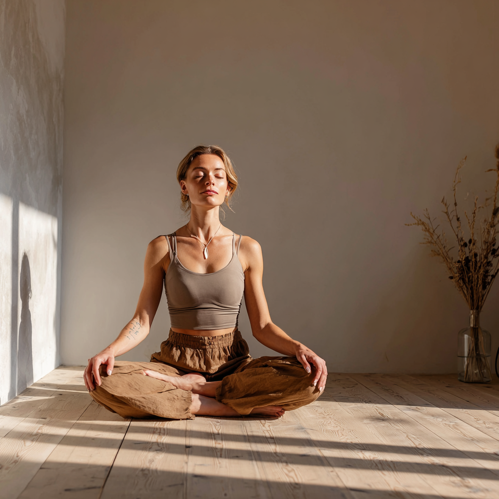 Інструктор йоги допомагає учню в асані